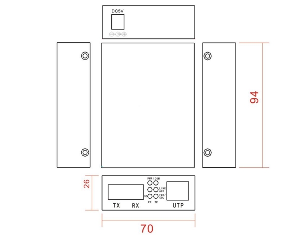 8110-DIN Kích thước sản phẩm (mm)