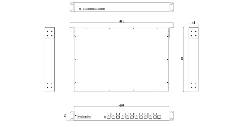 CM-6020P2-N-F16G4 Kích thước sản phẩm (mm)