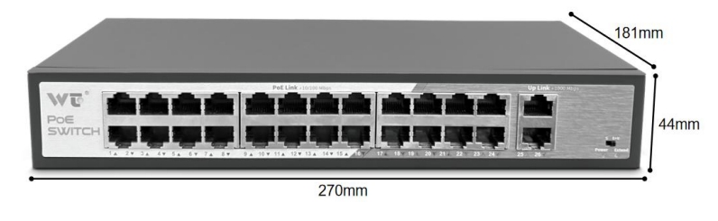 CM2526-2GT24T-24POE Kích thước sản phẩm (mm)
