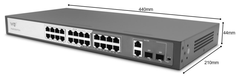CM2528-2GF26GT-24POE Kích thước sản phẩm (mm)