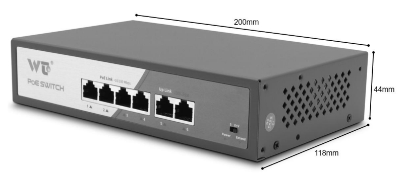 CM256-6T-4POE Kích thước sản phẩm (mm)