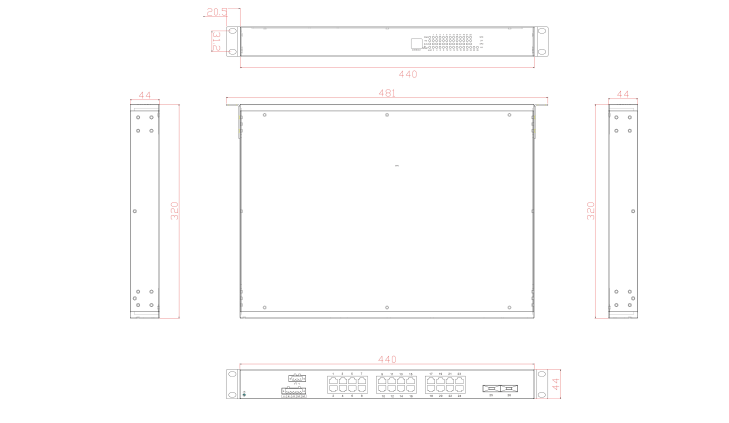 CM6026L-2F24T Product Dimensions (mm)