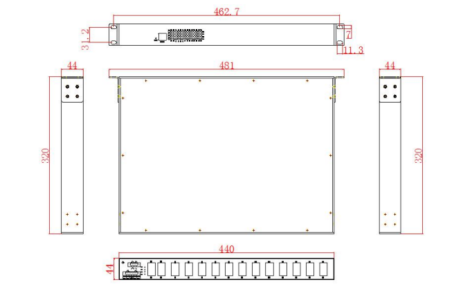 CM6028-4GF24F Product Dimensions (mm)