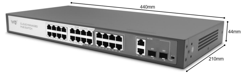 CM6728-2GF26GT-24POE Kích thước sản phẩm (mm)