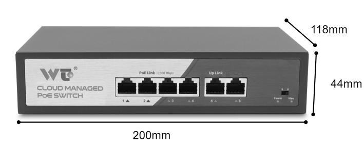CM676-6GT-4POE Kích thước sản phẩm (mm)