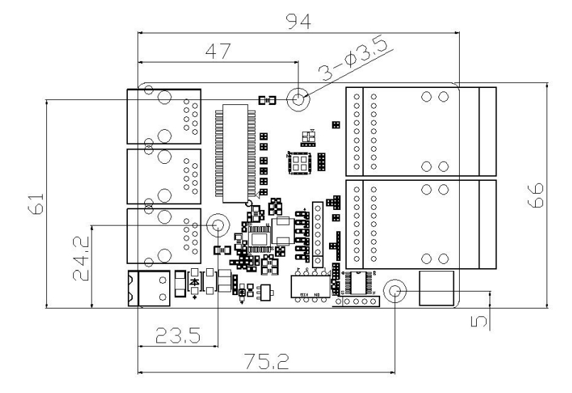 MS2000-2F3T Kích thước sản phẩm (mm)
