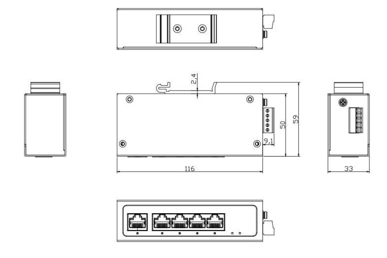 RS2000-5T Kích thước sản phẩm (mm)