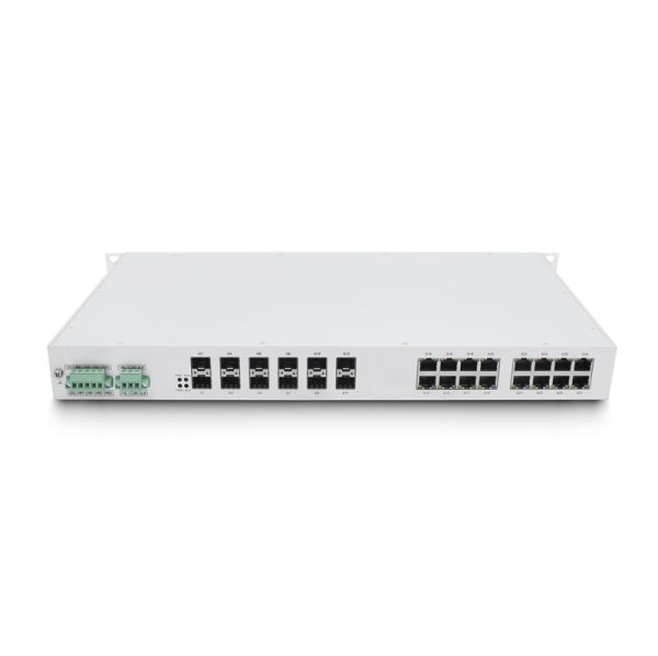 Switch tự chủ quản lý Layer 2 gắn rack Wintop CM6000-4GF8GF16GT-GN