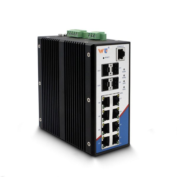 RS6000-4GF8GT Layer 2 Rail-Mounted Managed Switch